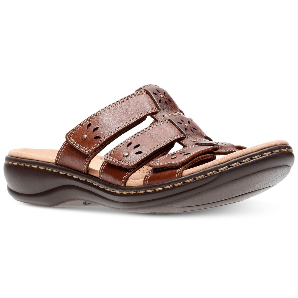 NEW Clarks Collection Leisa Spring Brown Sandals 8
